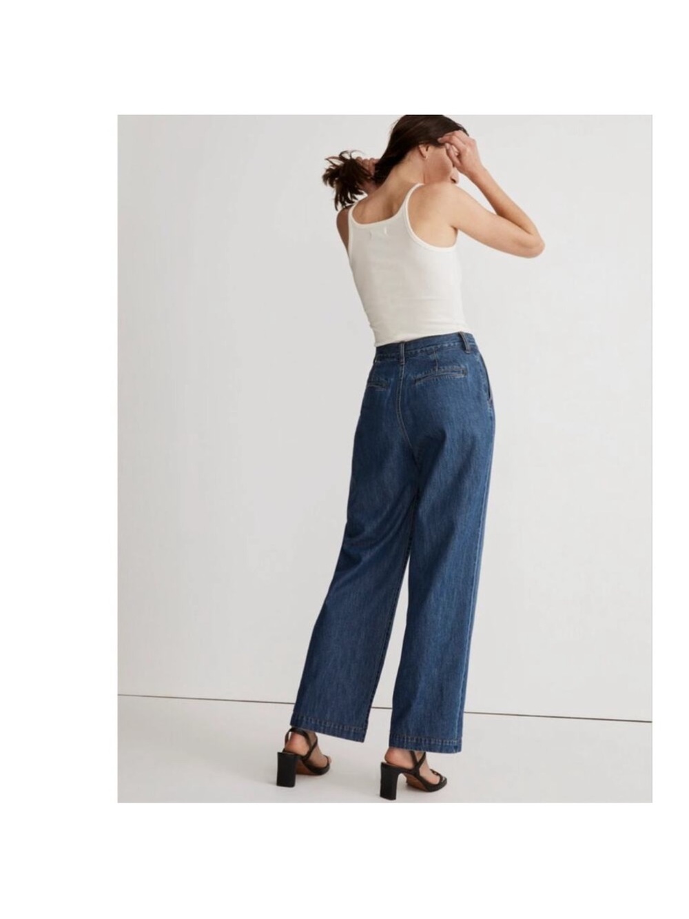 Madewell Wide-Leg Jeans in Dark Blue